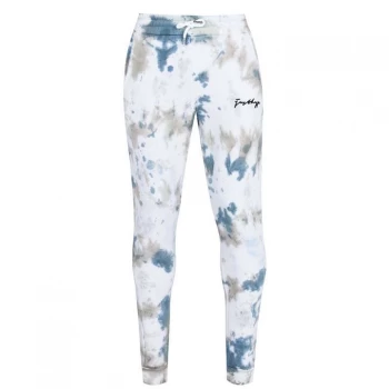 Image of Hype Khaki Tie Dye Scribble Logo Mens Joggers - Khaki