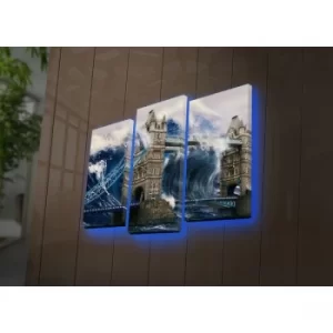 Image of 3PATDACT-29 Multicolor Decorative LED Lighted Canvas Painting (3 Pieces)