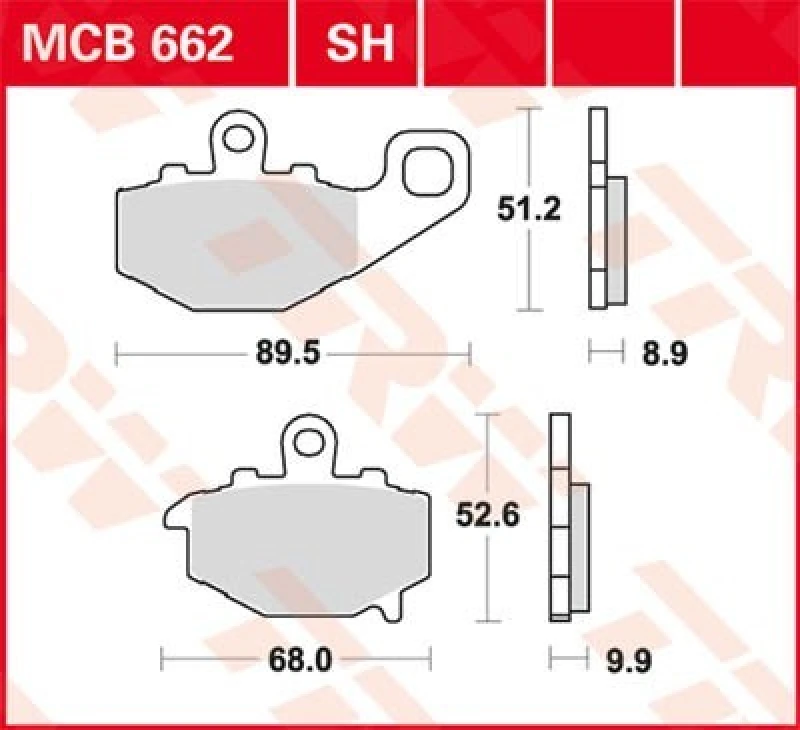Image of TRW Lucas Brake pad MCB662