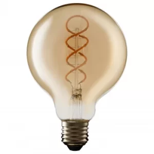 Image of TCP 1 pack Screw E27/ES 220lm LED Filament Decorative Spiral Globe Light Bulb Non Dimmable Glass, Plastic, Metal