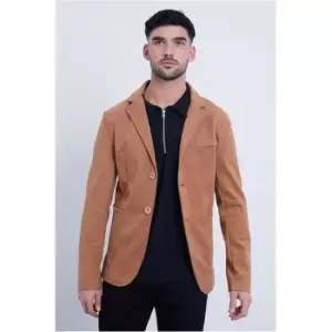 Image of I Saw It First Camel Jersey Blazer - Brown