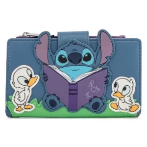 Image of Loungefly Disney Lilo And Stitch Story Time Duckies Flap Wallet