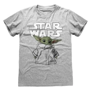 Image of Star Wars - The Mandalorian Child Sketch Unisex XL - Grey
