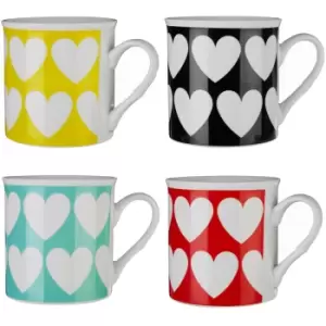 Image of Premier Housewares Heart Mugs - Set of 4