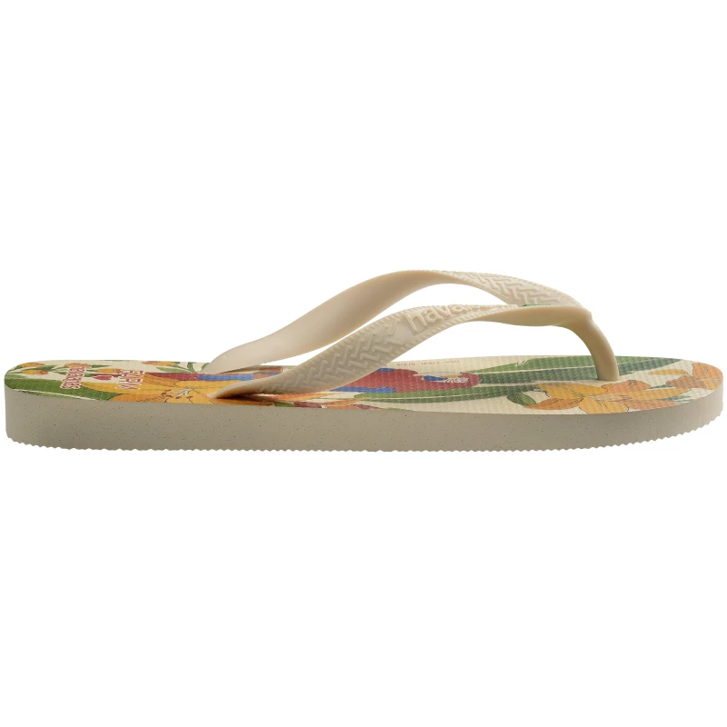 Image of Havaianas Womens Top Print Flip Flops Beige female 8