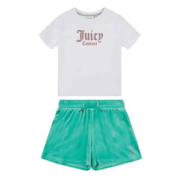 Image of JUICY COUTURE Juicy Tee Short Set Jn42 Clothing Sets 10-11 Yrs White 51182301195