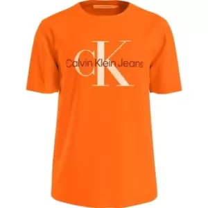 Image of Calvin Klein Jeans Seasonal Monologo Tee - Orange
