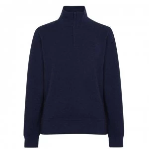 Image of Gant Quarter Zip Sweater - Indigo 901