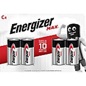 Image of Energizer C Alkaline Batteries Max LR14 1.5V 4 Pieces