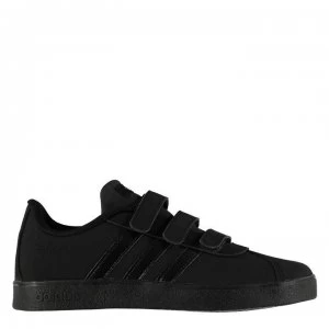 Image of adidas VL Court 2 Children Trainers - TripleBlack