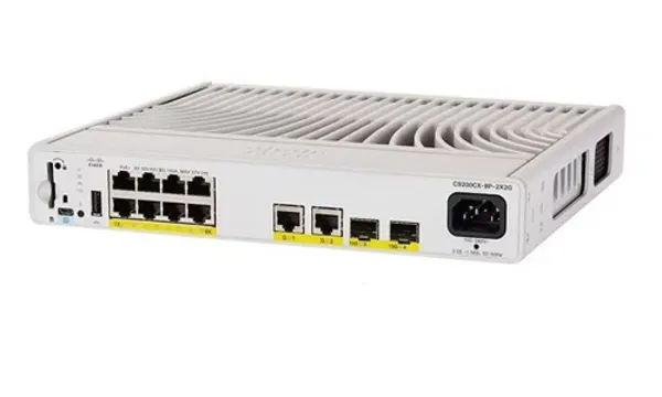 Image of Cisco Catalyst 9200CX - Network Advantage - switch - compact - L3 - Managed - 12 x 10/100/1000 (PoE+) + 2 x 1000Base-T + C9200CX-12P-2X2G-A