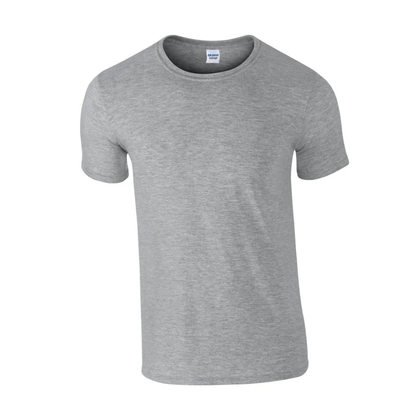Image of Gildan Mens Plain Grey T-Shirt Size: Small Grey Male S