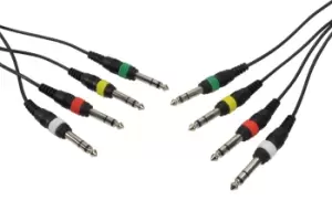 Image of Cobra Jack To Jack Stereo X 4 Patch Lead 3m