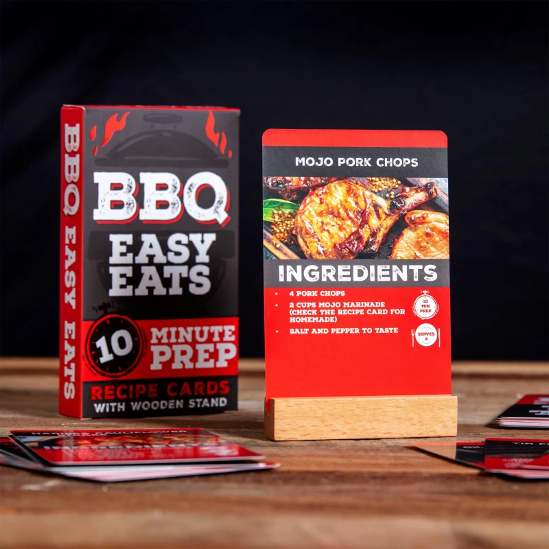 Image of Boxer Gifts BBQ Eats Recipe Cards Multi unisex