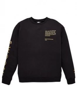 Image of Nike Boys Nsw Swoosh Crew - Black