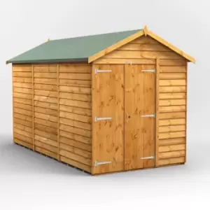 Image of 12x6 Power Overlap Windowless Apex Double Door Garden Shed
