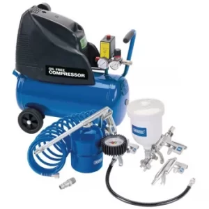 Image of Draper 25936 Oil Free 24L Comp.+ 5pc Air Kit
