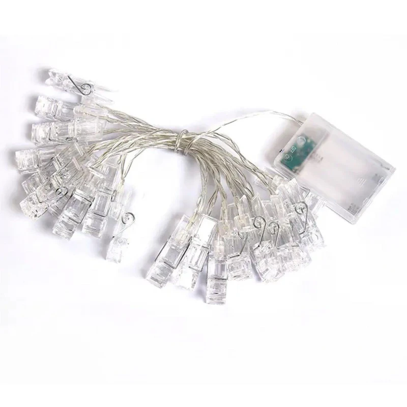 Image of Groov-e LED Photo Clip Fairy String Lights - White White One Size