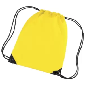 Image of Bagbase Premium Gymsac Water Resistant Bag (11 Litres) (One Size) (Yellow)