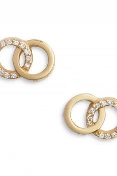 Image of Olivia Burton Jewellery Bejewelled Classics Bejewelled Interlink Earrings Gold OBJCOE76