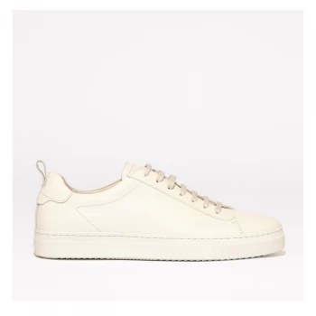 Image of Reiss Finley Low Top Trainers - White Calf
