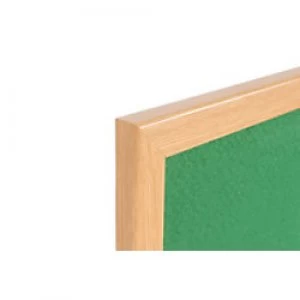 Image of Bi-Office Earth Prime Noticeboard Felt Green 240 x 120cm Oak Frame