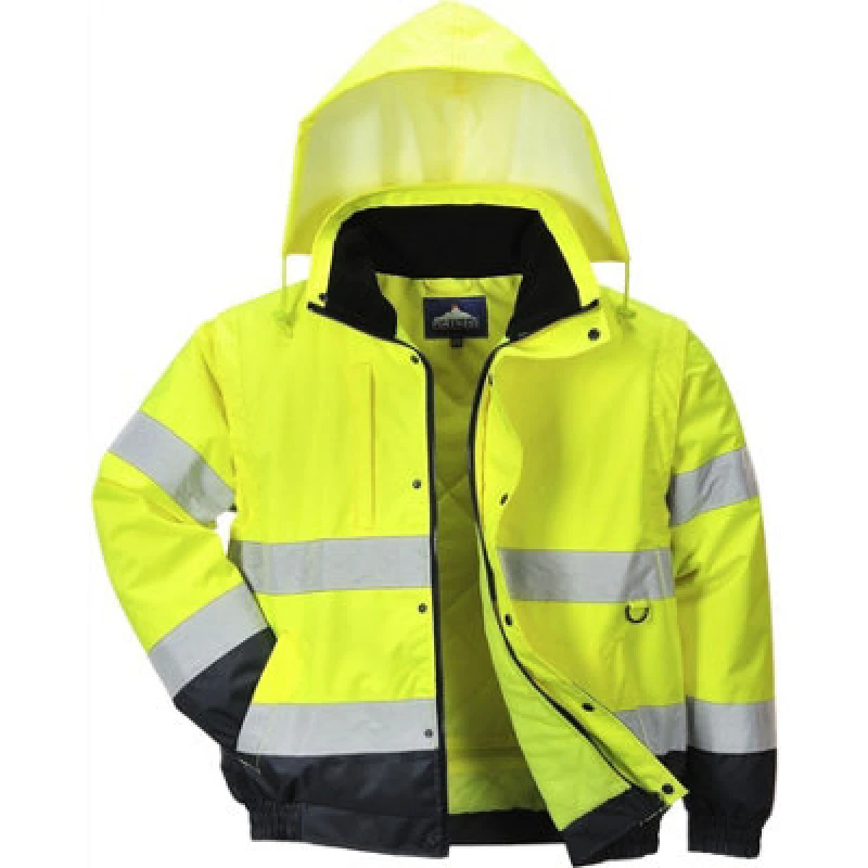 Image of Oxford Weave 300D Class 3 Hi Vis 2-in-1 Jacket C468YER4XL Colour: Yellow