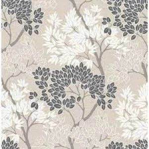 Image of Fresco Lykke Tree Wallpaper Natural
