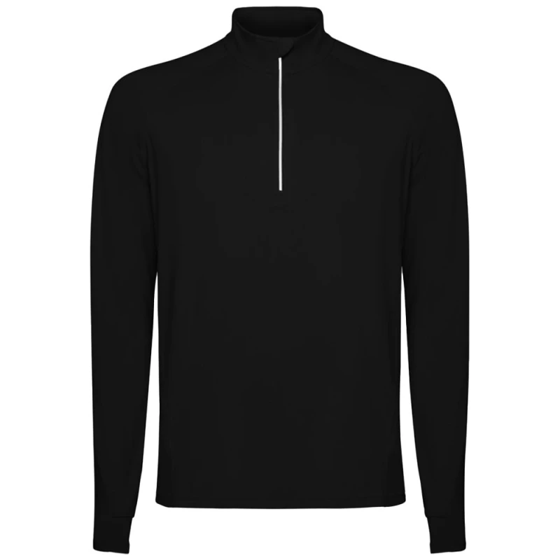 Image of ROLY ROLY Men Estambul Quarter Zip Long-Sleeved Sweatshirt in Black Size: Small Black S Male 5063703438445