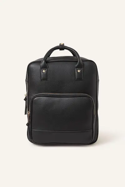 Image of Accessorize Pocket Top Handle Backpack Black