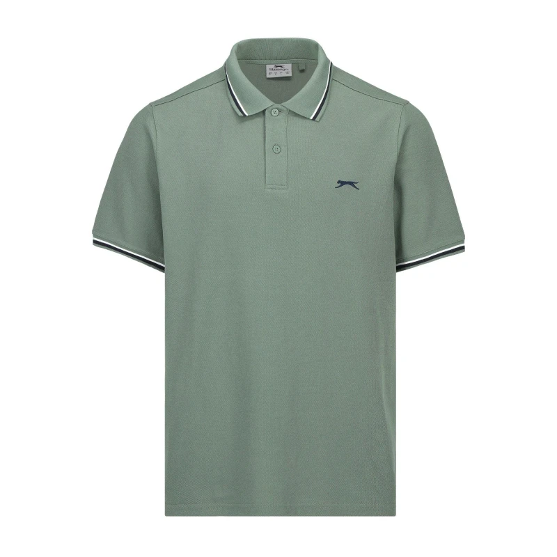 Image of Slazenger Tipped Polo Shirt Mens - Green Green M