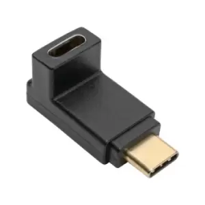 Image of Tripp Lite U420-000-F-UD USB-C Right Angle Adapter (M/F) 3.1 Gen 2 10 Gbps Thunderbolt 3 Compatible 3A Rating
