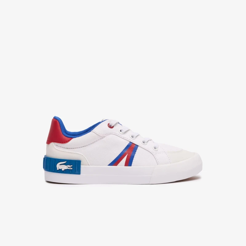 Image of Lacoste Childrens L004 Trainers - White red White red C12.5