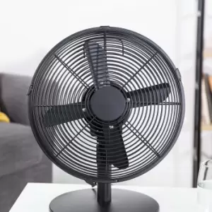 Image of Zanussi 12" Metal Desk Fan - Matt Black