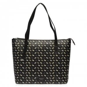 Image of Radley Dog Print Large Tote Bag - BLACK