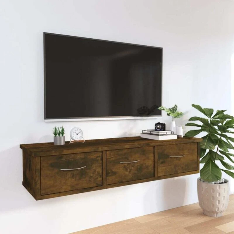 Image of VIDAXL Wall Cabinet Smoked Oak 88x26x18.5cm Engineered Wood Vidaxl 8720286931462