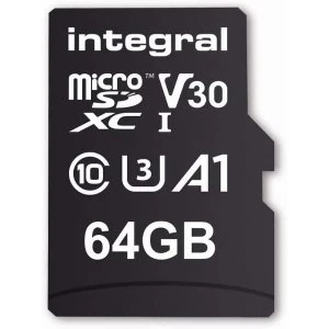 Image of Integral Memory 64GB MicroSDxC Premium High Speed Memory Card