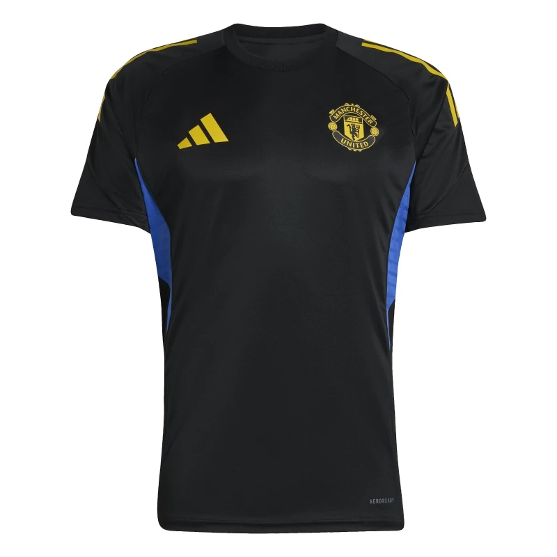 Image of adidas Manchester United Cup Training Shirt 2025 2026 Adults Licensed Short Sleeve T-Shirts S Black 36445803350