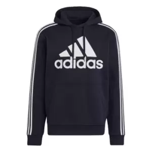 Image of adidas Essentials Fleece 3-Stripes Logo Hoodie Mens - Blue