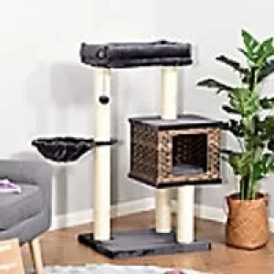 Image of PawHut Cat Tree D30-375 1010 x 550 x 460 mm Brown