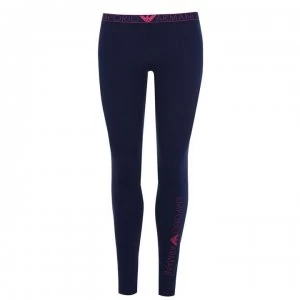 Image of Emporio Armani Logo Leggings Blue Size L Women