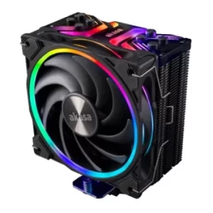 Image of Akasa Soho H4 ARGB Heatsink & Fan, Intel & AMD Sockets, Hydro Dynamic PWM Fan, Optimised Footprint, 185W TDP