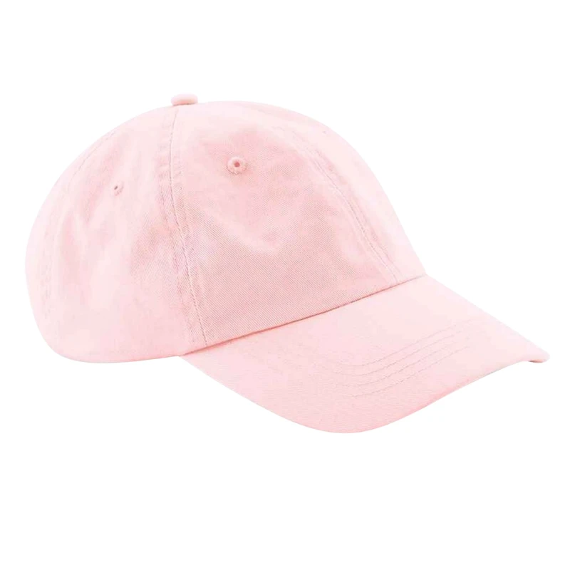 Image of Beechfield Beechfield Men Cotton Baseball Cap in Pink Pink One Size Male 5063300462478