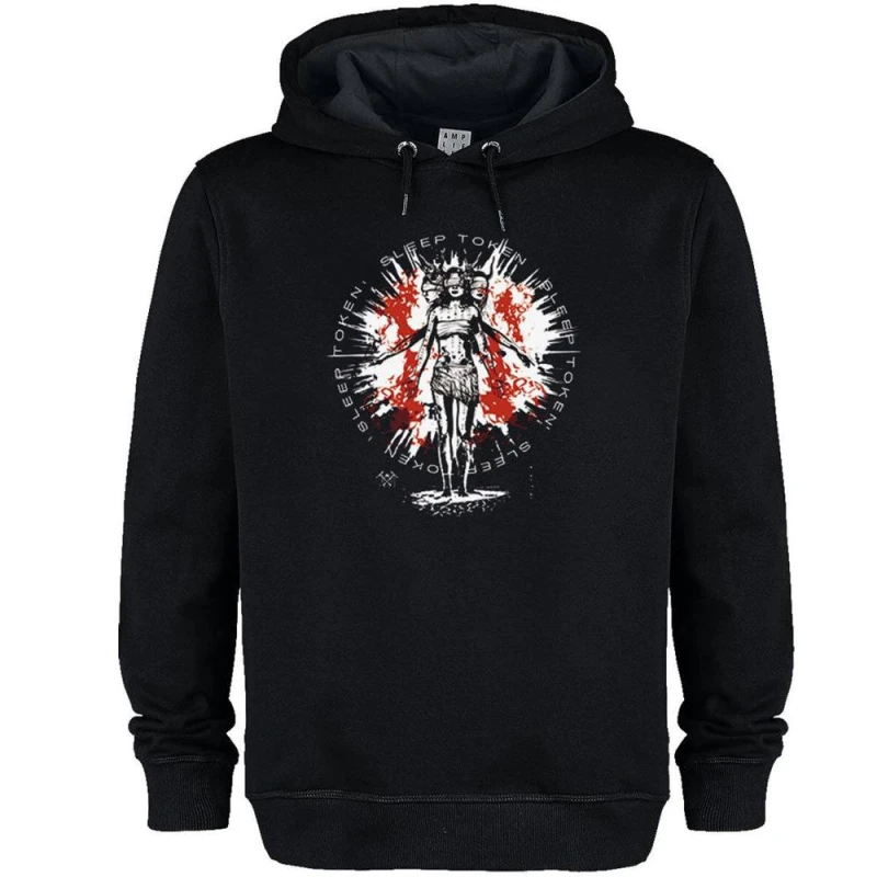 Image of Amplified Mens Rain Sleep Token Hoodie in Black Size: XS Black Male XS
