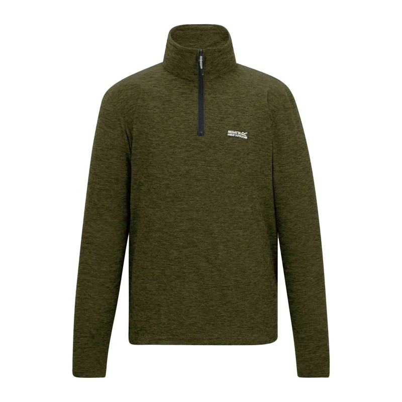 Image of Regatta Regatta Men Thompson Marl Lightweight Half-Zip Fleece in Dark Green Size: large Dark Green L Male 5063516219552