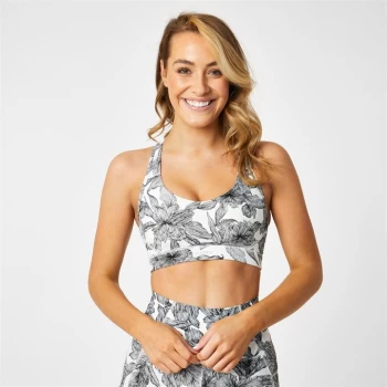 Image of USA Pro Racer Back Sports Bra - White