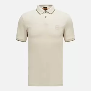 Image of BOSS Casual Mens Passertip Polo Shirt - Light Beige - L