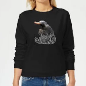 Image of Fantastic Beasts Tribal Niffler Womens Sweatshirt - Black - S