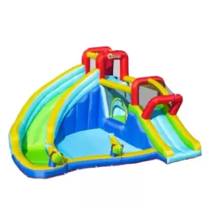 Image of Outsunny 5 In 1 Kids Bounce Castle Extra Large Inflatable House With Inflator