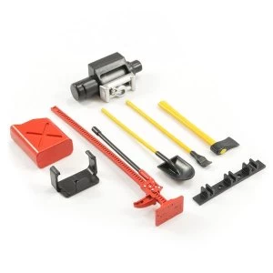 Image of Fastrax Scale 6 Piece Tool Set Red/Yellow Painted